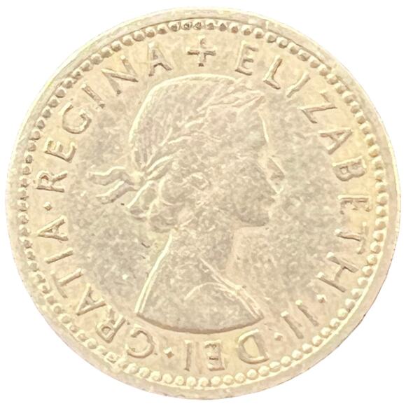 1955 SIXPENCE BRIDAL LUCKY MONEY SHOE - Picture 3 of 3